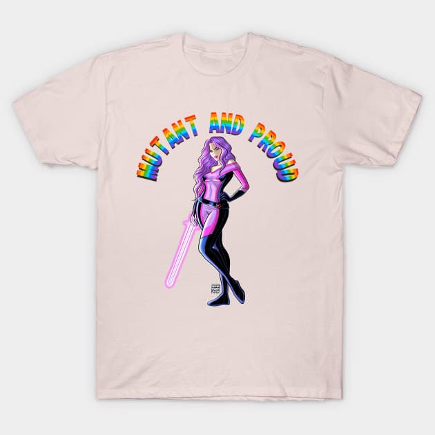 British Psylocke Mutant And Proud T-Shirt by sergetowers80